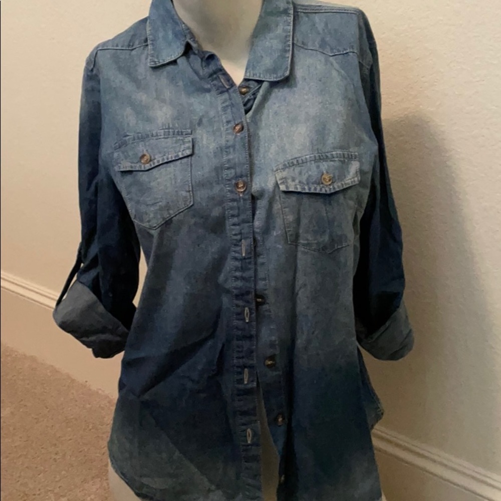 Denim button up shirt